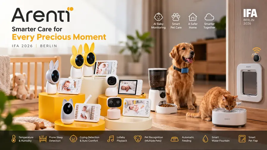 Arenti à l’IFA 2026 : IA pour bébés et animaux connectés